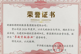 恭喜银穗财税集团获得银川路八家户社区党委“卓越贡献企业”奖